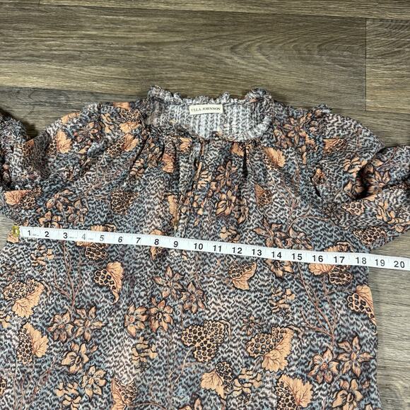ULLA JOHNSON Manet Ruffled Floral Print Blouse Size 0 Multicolor - Picture 8 of 13